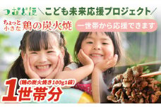 ＜こども未来応援プロジェクト　つむぎ便 ちょっと小さな鶏の炭火焼　1世帯分＞【 返礼品なし 選べる 数量 支援 ボランティア 国産 肉 鶏肉 手焼き レトルト 常温保存 非常食 保存食 おかず 惣菜 宮崎名物 炭火焼き レトルト 】
