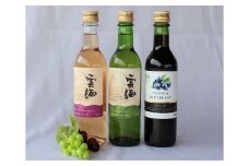 雲海ワイン お試しミニボトル 3種類 白 ブルーベリー 飲みやすい 甘口 ワイン 少量 360ml