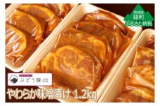 【希少】ブランド豚「綾ぶどう豚」やわらか味噌漬け 1.2kg (12枚入) 【宮崎県産 綾町産 ぶどう豚 味噌漬け 個包装 国産 豚肉 ロース みそ漬け ポーク 真空パック 小分け 送料無料】
