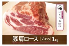 【希少】ブランド豚 「綾ぶどう豚」 肩ロース ブロック 1kg 【宮崎県産 綾町産 ぶどう豚  豚肉 肩ロース 豚肩ロース 豚肩 ブロック肉 ブロックカット 国産 豚肉 銘柄豚 ポーク 冷凍 送料無料】