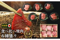 宮崎牛特選焼肉食べ比べ6種盛り（100ｇ×6種）