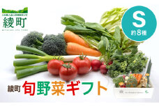 綾町旬野菜ギフト〈 Sサイズ/約8種 〉1～2人分 産地直送 野菜セット 詰め合わせ 新鮮 有機栽培 旬 採れたて 野菜 新鮮野菜 送料無料 【オーガニックのまち 宮崎県綾町】