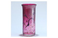 花器「光琳」筒型（カラー：金赤）