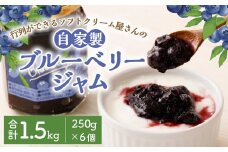 ＜ソフトクリーム屋さんの自家製ブルーベリージャム250g×6＞2か月以内に順次出荷 ジャム ブルーベリー 6個