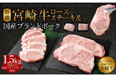 ＜特選宮崎牛ロースステーキ 1kg＋ブランドポーク100g×5枚＞入金確認後、2025年2月より順次出荷します