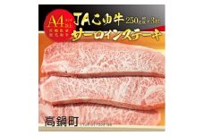＜JAこゆ牛A4～サーロインステーキ 250g程度×3枚＞翌月末迄に順次出荷