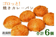 ＜ゴロっと！焼きカレーパン　6個＞翌月末迄に順次出荷