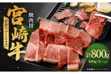 ＜宮崎牛赤身焼肉 800g＞翌月末迄に順次出荷 宮崎牛 牛肉 黒毛和牛 赤身 焼肉 極上 肉質 宮崎県産