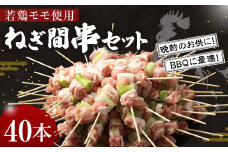 ＜職人串打ちの本格焼き鳥 若鶏モモ ねぎ間 串セット 40本入り＞2か月以内に順次出荷 やきとり ヤキトリ 焼鳥 セット おかず 和食 和風 惣菜 晩酌のお供 BBQ