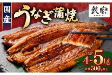 極上鰻！うまい！＜うなぎ 国産 うなぎ蒲焼 4～5尾 計500g以上＞ふるさと納税 うなぎ 高級 長蒲焼 鰻 夏バテ防止 ウナギ 鰻 かば焼き 蒲焼き 丑の日 タレ 宮崎県産 国産 九州産 宮崎県 高鍋町 送料無料