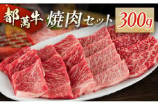 赤身主体の黒毛和牛＜都萬牛＞焼肉セット 300g【B575】