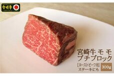 ＜宮崎牛＞モモ肉ブロック 300g【B330-60】