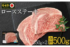 宮崎牛 ロースステーキ 合計500g（250g×2P） 国産 肉 牛肉 ご飯 おかず BBQ ディナー お祝い 【C270-30】