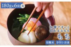 有機米でつくった箸でほぐれる手づくり 冷凍おもち（大）【B480】