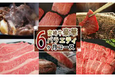 ＜宮崎牛＞豪華バラエティ6ヶ月コース 合計4.6kg【F71】