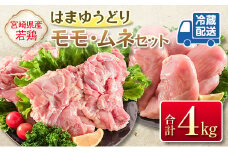 こだわりJAチキン［はまゆうどり］モモ・ムネセット 合計4kg 宮崎県産若鶏【B546】