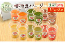 「定期便3か月コース」南国酵素スムージー　200ml×12本セット×3回　 野菜・果実ミックスジュース　青パパイア　果物　フルーツ　飲料　健康　栄養【E179】