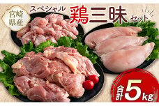 宮崎県産鶏肉 スペシャル鶏三昧セット 合計5kg【B607-2505】