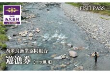 西米良漁業協同組合　年券　全魚種　鮎の友釣り　鮎かけ　鮎釣り　渓流釣り　西米良　宮崎　アウトドア　釣り　アユ　ヤマメ　ニジマス