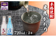本格焼酎　米良がたり　2本セット	米焼酎 宮崎県 西米良村 贈答　ギフト