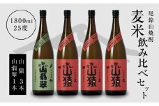 焼酎尾鈴山(山猿3本・山翡翠1本)1800ml  K08_0028_3
