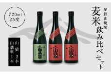 焼酎尾鈴山(山猿2本・山翡翠1本)720ml  K08_0013_3