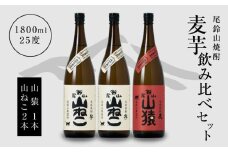 焼酎尾鈴山(山猿1本・山ねこ2本)1800ml  K08_0004_1