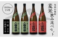 焼酎尾鈴山(山猿2本・山翡翠2本)各1800ml   K09_0038_3