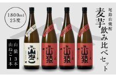 焼酎尾鈴山(山ねこ1本・山猿3本)各1800ml  K09_0035_3