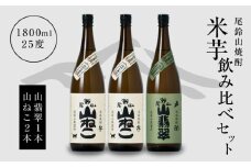 焼酎尾鈴山一升瓶(山翡翠1本・山ねこ2本)  K09_0004_1