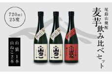 焼酎尾鈴山(山猿1本・山ねこ2本)各720ml  K09_0007_3