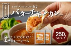イタリアンシェフが作るバターチキンカレーソース2袋(250g×2袋) K31_0002	
