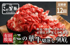 有田牧場直送この華牛切り落とし900g  12ヶ月定期便 K20_T003_1