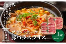 特選木城産 豚バラスライス 500g×2 K56_0018_1