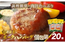 宮崎県産 ポークハンバーグ個包装(20個/冷凍) K16_0164