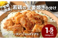 宮崎県産若鶏の生姜焼き 小分け 1.5kg K16_0131
