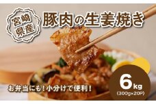 簡単調理 宮崎県産豚肉の生姜焼き 6kg K16_0148