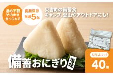 備蓄おにぎり 天使のお結び塩味 20パック（1パック2個入り、計40個） K33_0005 