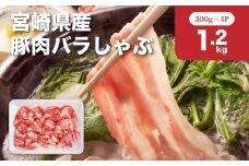 宮崎県産豚肉バラしゃぶ1.2kgセット K65_0012
