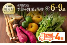 【定期便】産直おすず村 季節の野菜と果物 厳選 詰め合わせセット（小） 【 旬野菜 フルーツ 直売所 産地直送 宮崎県産 】