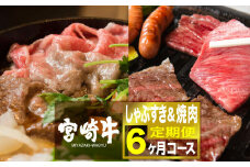 宮崎牛しゃぶすき＆焼肉 ６ヶ月コース 肉 牛 牛肉 定期便