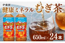 健康ミネラル むぎ茶650ml×24本PET 【 麦茶 ペットボトル 水分補給 セット カロリーゼロ 備蓄 ソフトドリンク 飲料 飲み物 ケース 送料無料 】