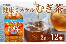 健康ミネラルむぎ茶 2L×6本×2ケース 飲料類 お茶 麦茶