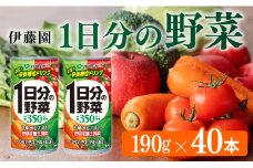 伊藤園 1日分の野菜 190g 40本（缶20本入り×２ケース） 【 飲料類 ソフトドリンク 野菜ジュース 】 宮崎県川南町