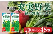 伊藤園 充実野菜 緑の野菜ミックス（紙パック）200ml×48本 【伊藤園 飲料類 野菜ジュース 野菜 ジュース ミックスジュース 飲みもの】