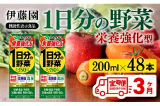 伊藤園 機能性1日分の野菜栄養強化型（紙パック）200ml×48本【3ヶ月定期便】 【伊藤園 飲料類 野菜ジュース 野菜 ミックスジュース 飲みもの】