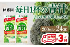 伊藤園 毎日１杯の青汁 まろやか豆乳ミックス（紙パック）200ml×24本【3ヶ月定期便】 【伊藤園 飲料類 青汁飲料 低カロリー ジュース 飲みもの】
