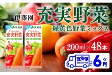 伊藤園 充実野菜 緑黄色野菜ミックス（紙パック）200ml×48本【6ヶ月定期便】 【 全6回 伊藤園 飲料類 野菜ジュース 野菜 ジュース ミックスジュース 飲みもの】