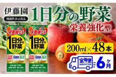 伊藤園 機能性1日分の野菜栄養強化型（紙パック）200ml×48本【6ヶ月定期便】 【 全6回 伊藤園 飲料類 野菜ジュース 野菜 ミックスジュース 飲みもの】
