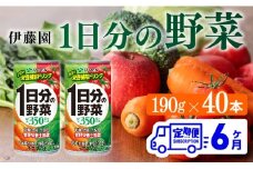【6ヶ月定期便】伊藤園 1日分の野菜 190ｇ×40本【定期便 全6回 野菜飲料 野菜ジュース 野菜汁 ジュース 飲料 ソフトドリンク 野菜ミックスジュース】
